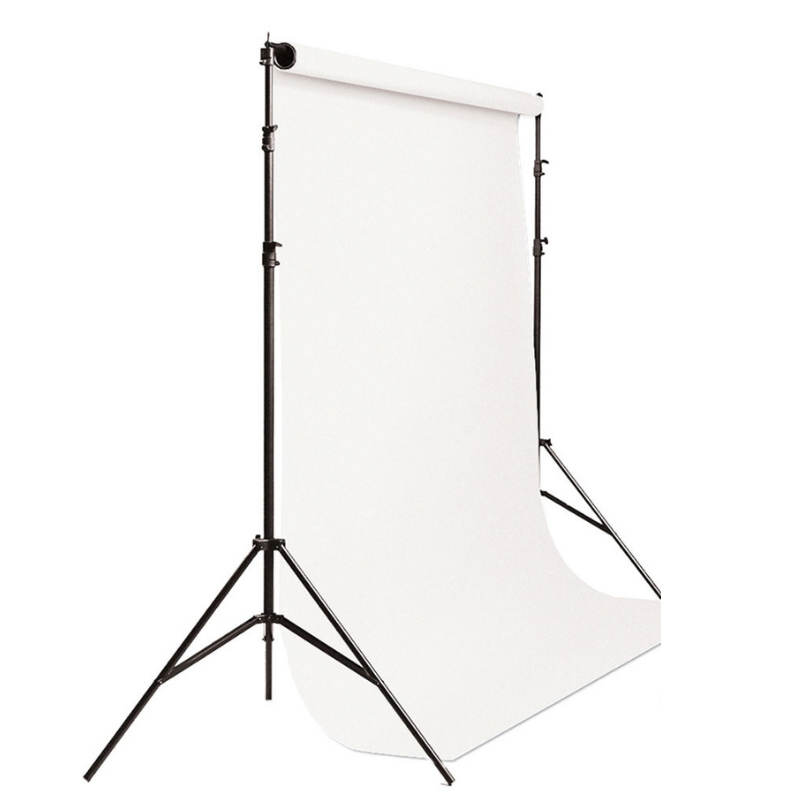 Godox Retractable Backdrop Stand + White Muslin Cloth or PVC