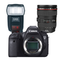 ESSENTIAL KIT SILVER – Canon 6D + EF 24-105mm F/4L IS USM + 580EX II Flash Rental - From R750 P/Day