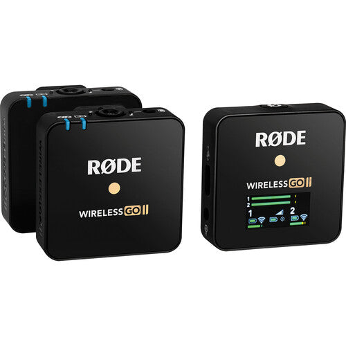 RODE WIRELESS GO II 2-PERSON COMPACT DIGITAL WIRELESS MICROPHONE SYSTEM/RECORDER (2.4 GHZ) Rental - From R350 P/Day