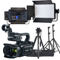 VIDEO COMBO KIT - Canon XA11 HD CAMCORDER + TRIPOD + Godox LED 500 Light Kit (2X 500 LED lights) Rental - R1 000 P/Day
