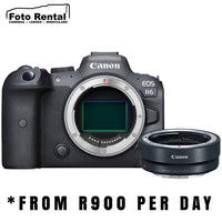Canon EOS R6 Body & RF Adaptor Rental - R900 P/Day