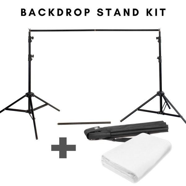 Godox Retractable Backdrop Stand + White Muslin Cloth or PVC Backdrop Rental - R350 P/Day | JHB ONLY